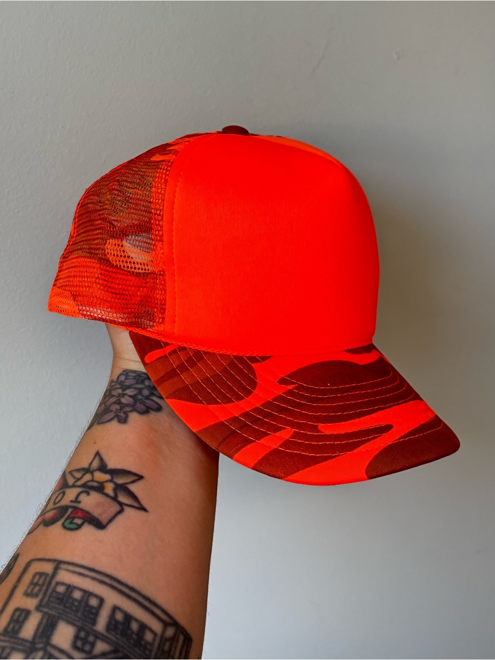 Men's High-Vis Orange Camo Trucker